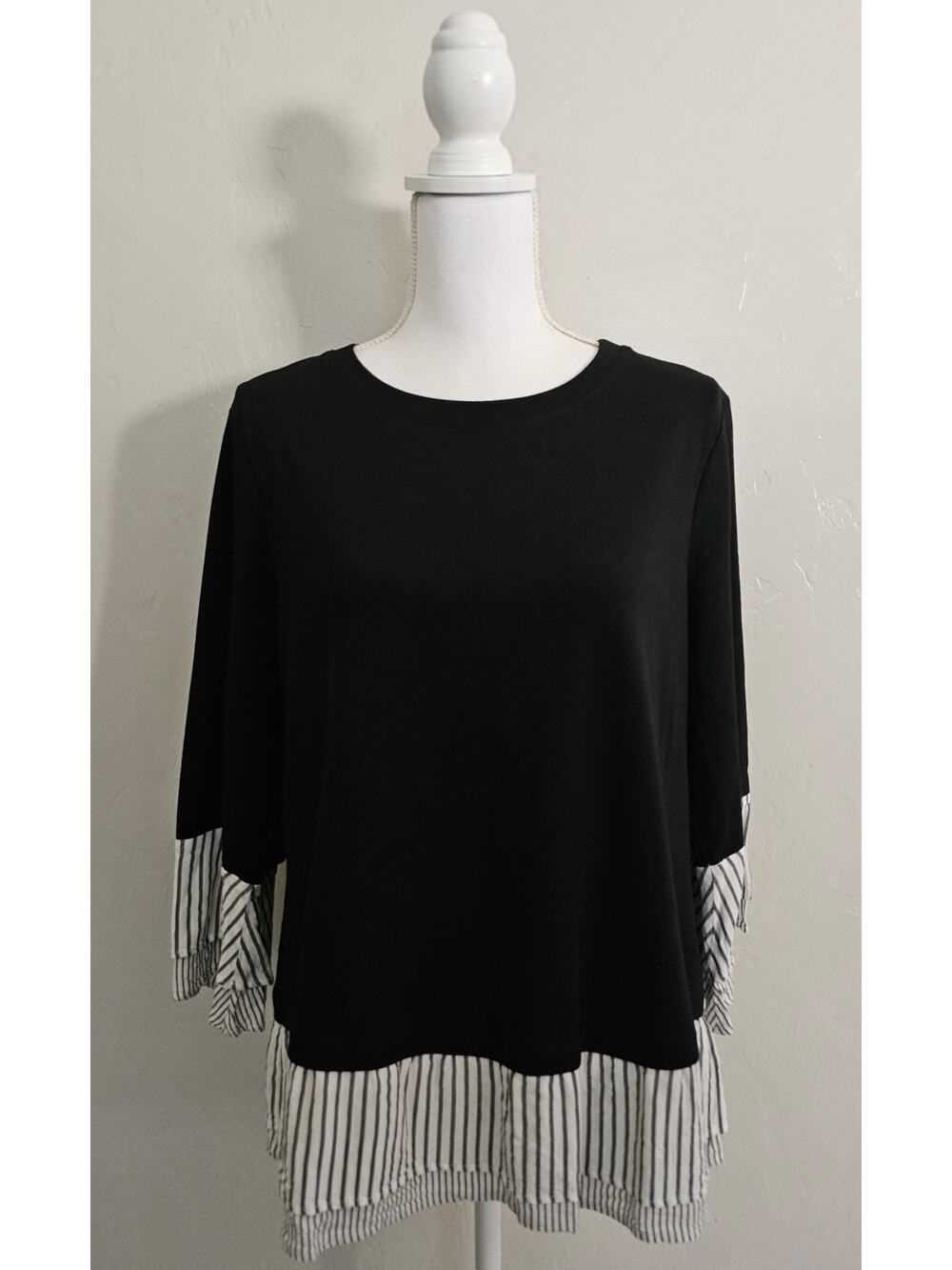 Apt. 9 Black Layered Look Top